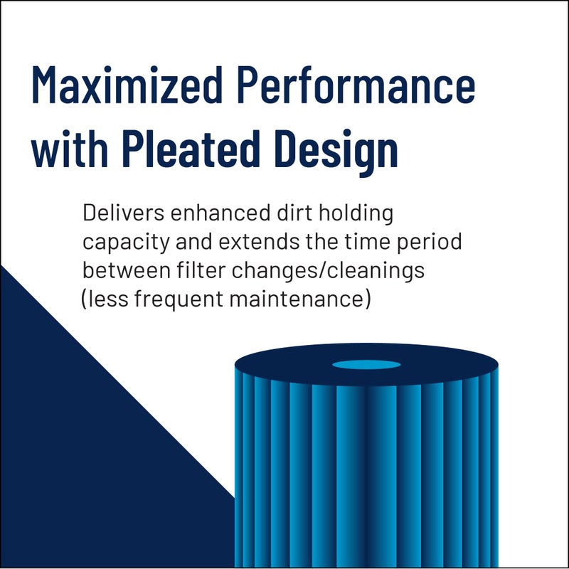 Pentek Pentair Pentek R30-20BB Big Blue Sediment Water Filter, Whole House Pleated Polyester Filter Cartridge, 20" x 4.5", 30 Micron, White - Image 5